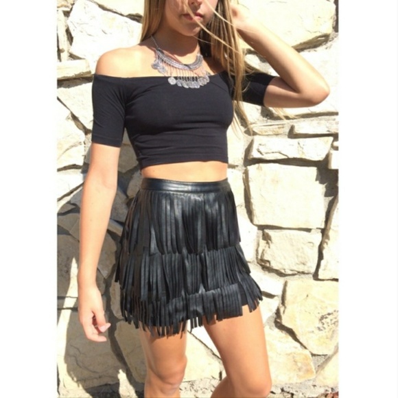 H&M Dresses & Skirts - Faux leather H&M skirt